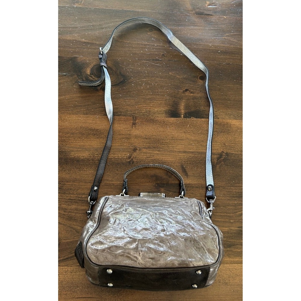 Patricia Nash Cassini Crossbody Bag Purse Pewter Floral Embossed Romantic Y2K - Picture 4 of 13